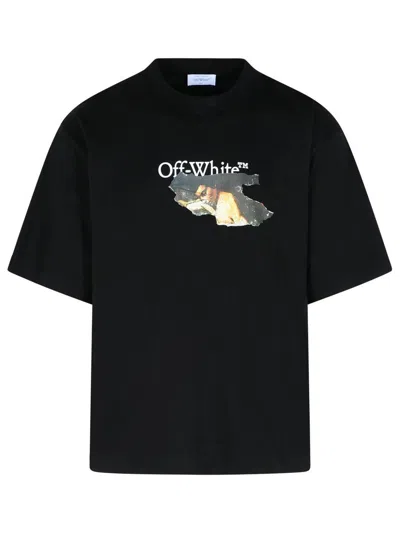 Off-white Black Cotton Paint Arrow Skate T-shirt In Black