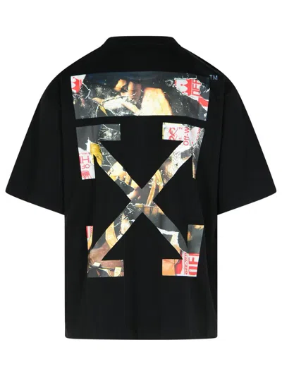 Off-white Black Cotton Paint Arrow Skate T-shirt In Black