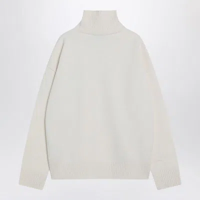 Ami Alexandre Mattiussi Ami Paris Turtleneck Sweater Ami De Coeur White Men In Animal Print