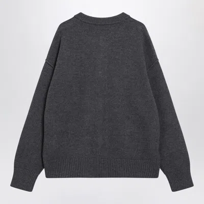 Ami Alexandre Mattiussi Ami Paris Grey Ami De Coeur Cardigan Men In Gray