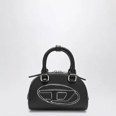 Diesel Women Black 1dr Dome Crossbody Mini Bowling Bag In Black