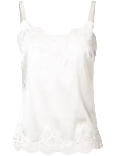 Dolce & Gabbana Lace-detail Satin Camisole Top Clothing In White