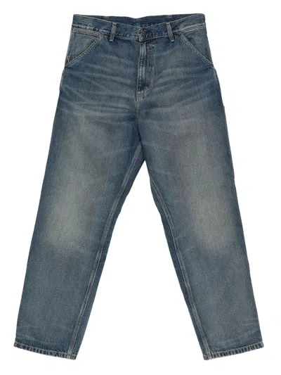 Carhartt Single Knee Double-pocket Jeans In Blue