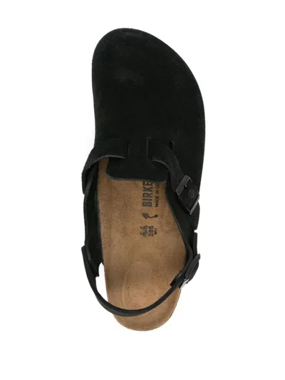 Birkenstock Tokio Unisex Suede Mules Shoes In Black