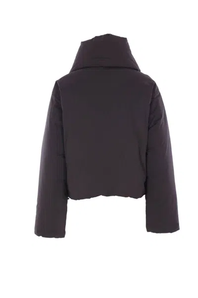 Alexander Wang Black Stretch Polyester Down Jacket In Black