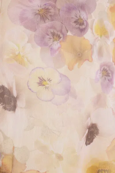 Zimmermann Womens Pansy Floral Memento Embroidered Linen And Silk Midi Skirt Xs In Neutral