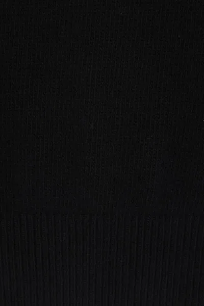 Alexander Wang Black Stretch Wool Blend Polo Shirt In Black