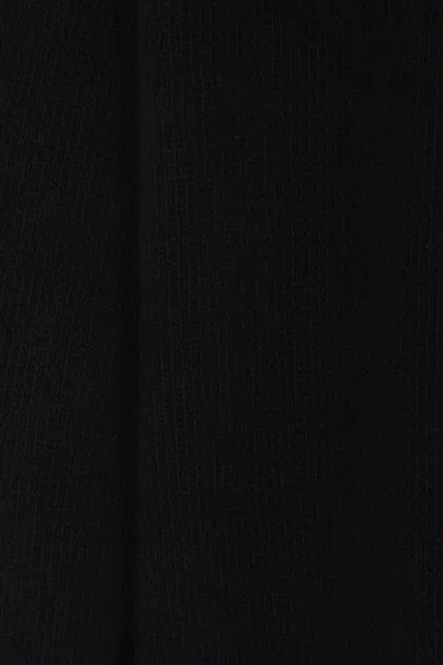 Alexander Wang Black Stretch Wool Blend Polo Shirt In Black