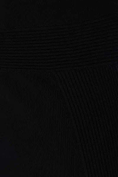 Elisabetta Franchi Midi Dress With Side Slit And Buttons In Black