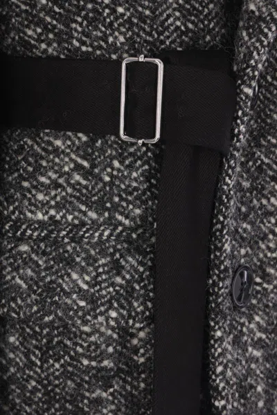 Isabel Marant Double-breasted Coat Featuring Belt Detail In Gray
