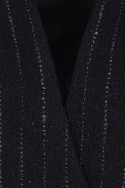 Isabel Marant Fyma Chalk Stripe Virgin Wool Blazer In Blue