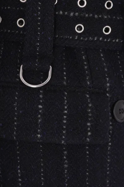 Isabel Marant Fyma Chalk Stripe Virgin Wool Blazer In Blue