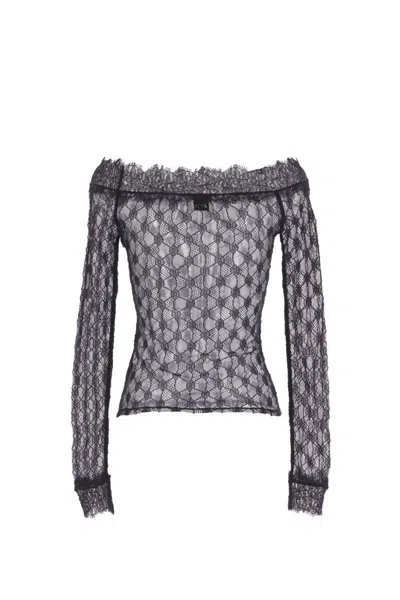Isabel Marant Marlene Off-shoulder Lace Top In Black