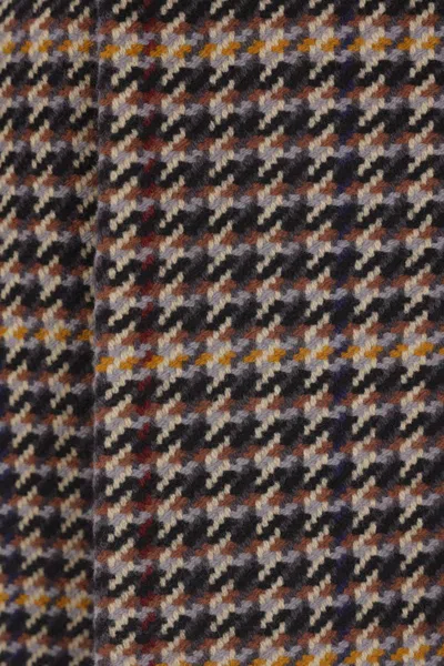 Saint Laurent Brown Double-breasted Jacket With Notched Revers And All-over Check Motif In Wool Woman In Gray