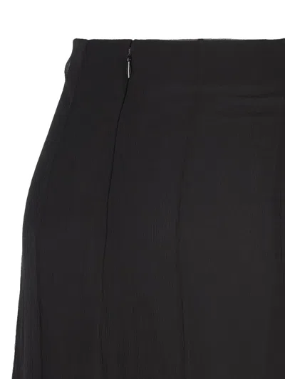 Chloé Fluid Maxi Skirt In Washed Silk Satin In Black