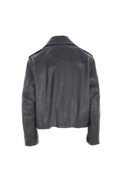 Jil Sander Long-sleeved Casual Jacket In Black