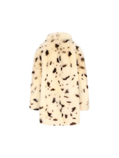 Prada Shearling Coat In Multi