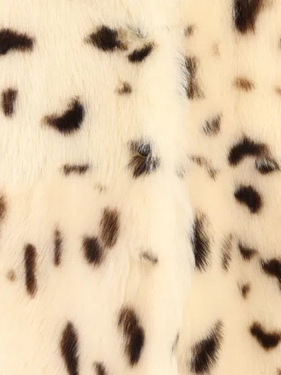 Prada Shearling Coat In Multi