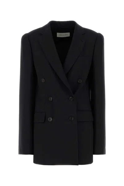 Dries Van Noten Double-breasted Tailored Blazer In Blue