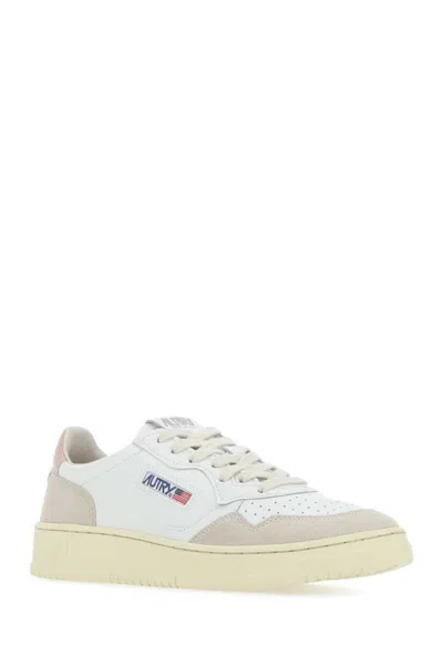 Autry Medalist Leather-panelled Sneakers In White