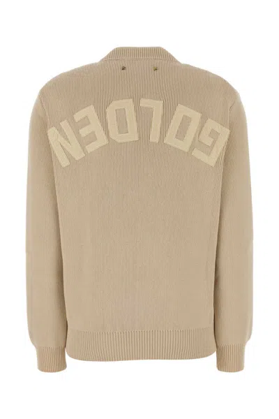 Golden Goose Deluxe Brand Beige Stretch Cotton Blend Dany Sweater In Brown