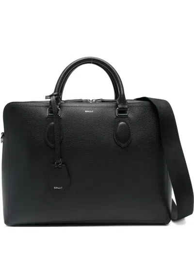 Bally Capitol Leather Top-handle Briefcase In Black