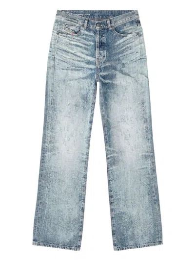 Diesel 1971 D-sent Jeans With Distressed Effect In Blue
