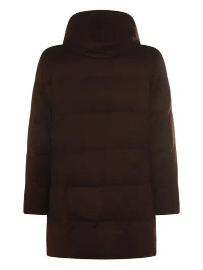Montecore Hooded Quilted Coat In Brown