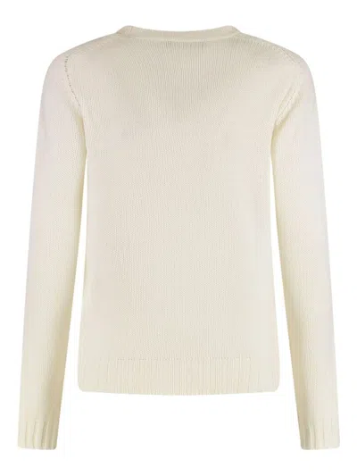 Fabiana Filippi Wool-blend Crew-neck Sweater In Neutral