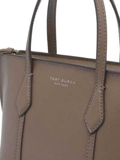 Tory Burch Mini Perry Tote Bag With Removable Strap In Brown