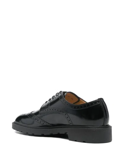 Bally Brogues With Leather Upper And Block Heel In Black