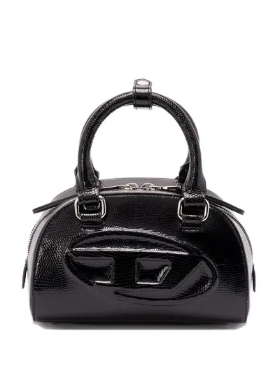 Diesel Womens T8013 1dr Dome Leather Cross-body Bag In Black