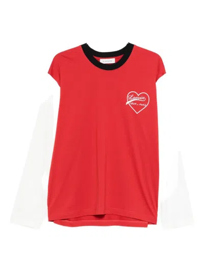 Lanvin Short Sleeve Graphic Print T-shirt In Multi