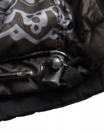 Pre-owned Dolce & Gabbana Gray Bandana Hooded Full Zip Bomber Men's Jacket ()