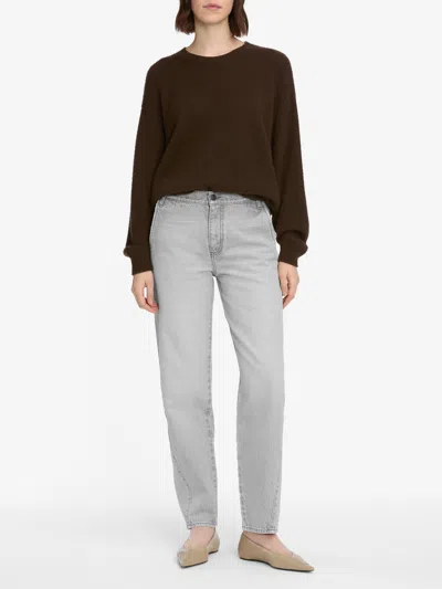 Frame The Candle High Rise Ankle Straight Leg Jeans In Chemical In Gray