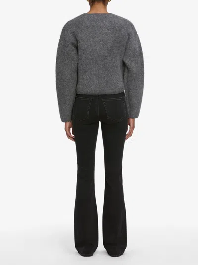 Frame High-waisted Flared Jeans In Gray