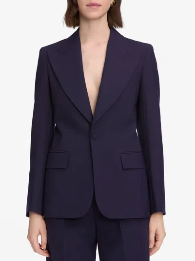 Frame The Peak Lapel Blazer In Black