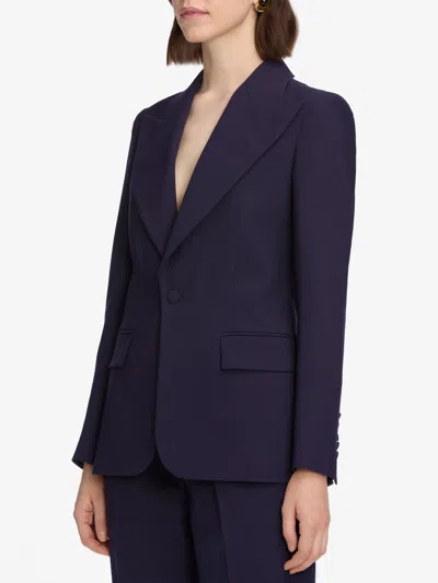 Frame The Peak Lapel Blazer In Black