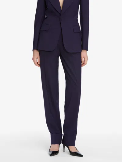 Frame The Cuffed Pleated Trouser Pants In Black