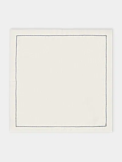 Volga Linen Hem-stitch Linen Napkins (set Of 6)