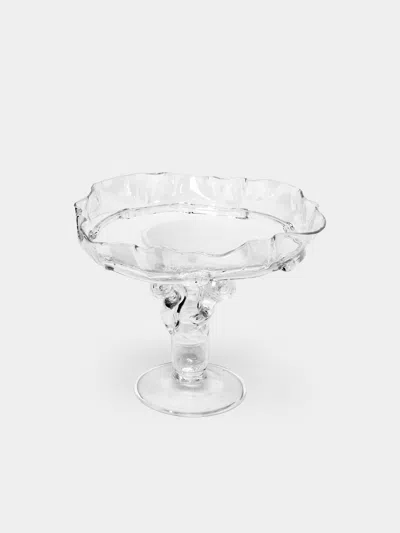 Alexander Kirkeby Hand-blown Crystal Footed Fruit Bowl