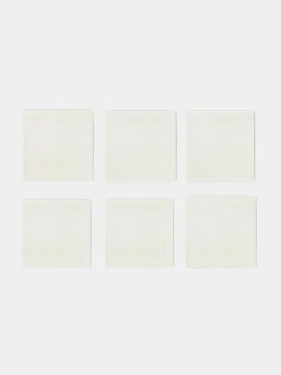 Volga Linen Hem-stitch Linen Napkins (set Of 6)