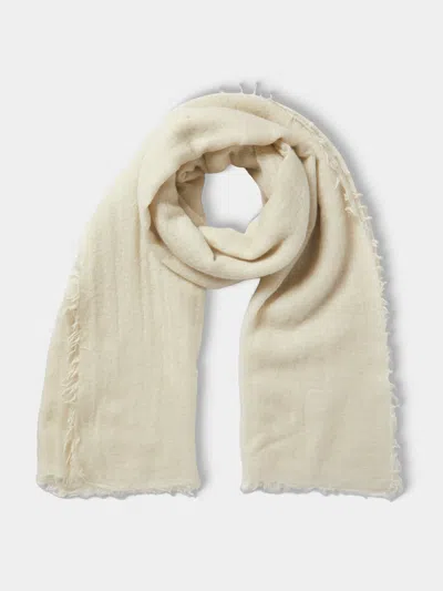 Frenckenberger Cashmere Scarf One Size In White