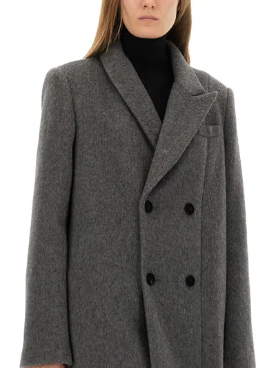 Zona20 Milano Aurelian Double-breasted Coat In Black