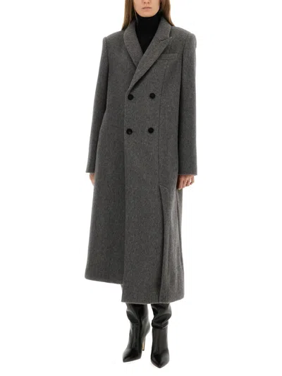 Zona20 Milano Aurelian Double-breasted Coat In Black