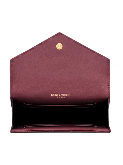 Saint Laurent "cassandras" Wallet In Gold