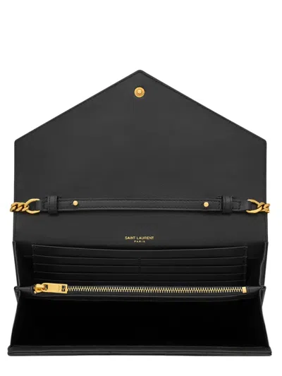 Saint Laurent "cassandre" Clutch Bag With Chain