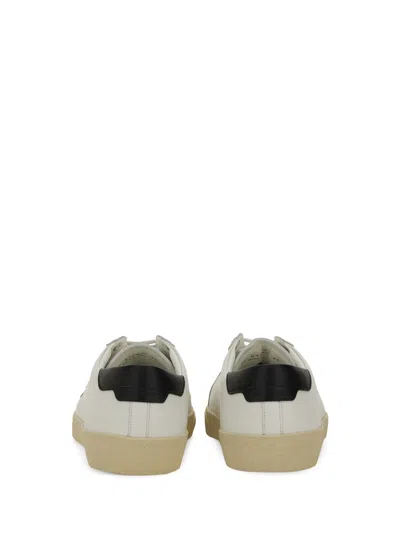 Saint Laurent Leather Men Shoes Sneaker Rubber Sole In Gray
