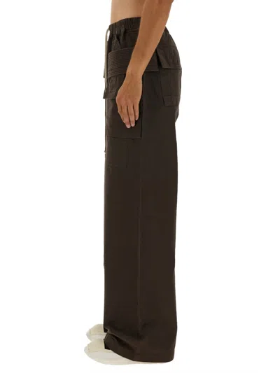 Rick Owens X Drkshdw "creatch Wide Cargo" Pants In Brown
