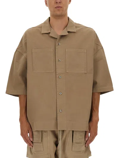 Rick Owens X Drkshdw "magnum Tommy" Shirt In Brown